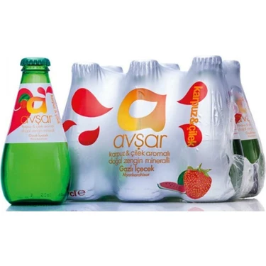 Avşar Karpuz Çilek Aromalı Maden Suyu 6'lı 200