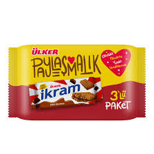 Ülker Bisküvi Ikram Kremali 3x84 Gr Çikolatalı